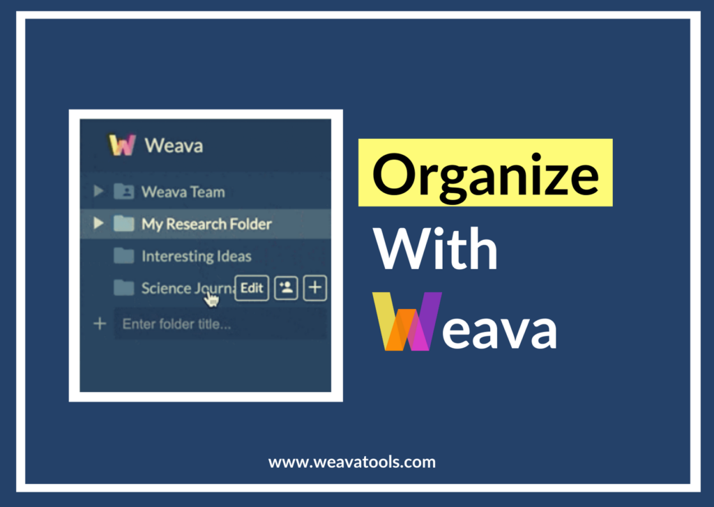 Weava Onboarding: Organize